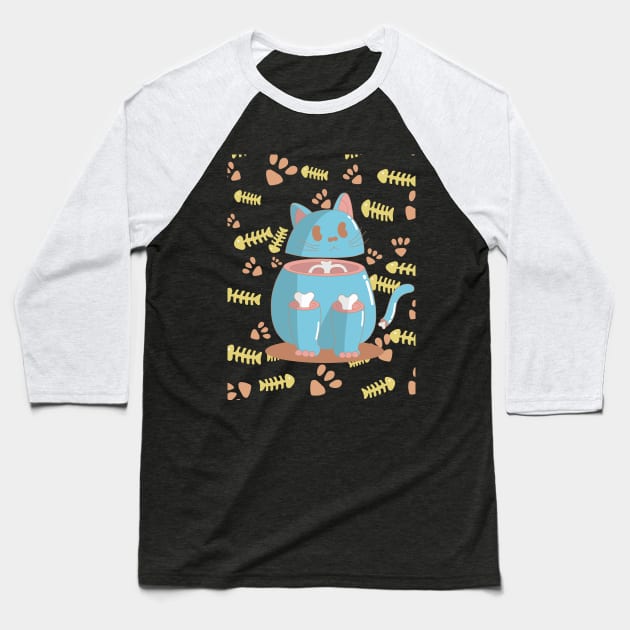 silly cat Baseball T-Shirt by MrsgEnd